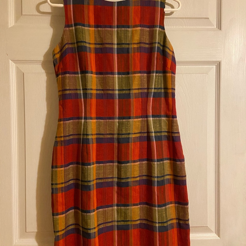 John Roberts Plaid mini dress size 10